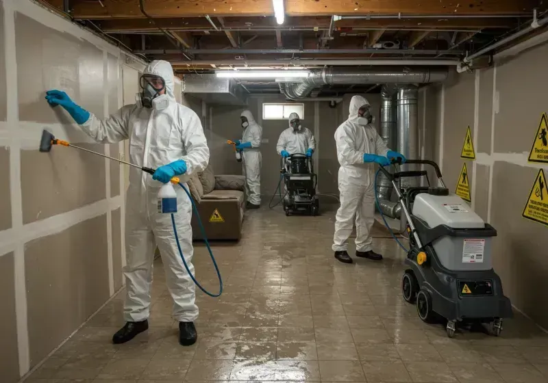 Basement Moisture Removal and Structural Drying process in Grand Mound, WA